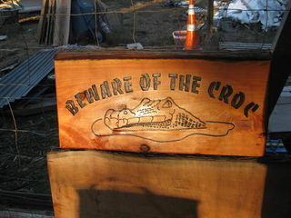 wooden animal signs